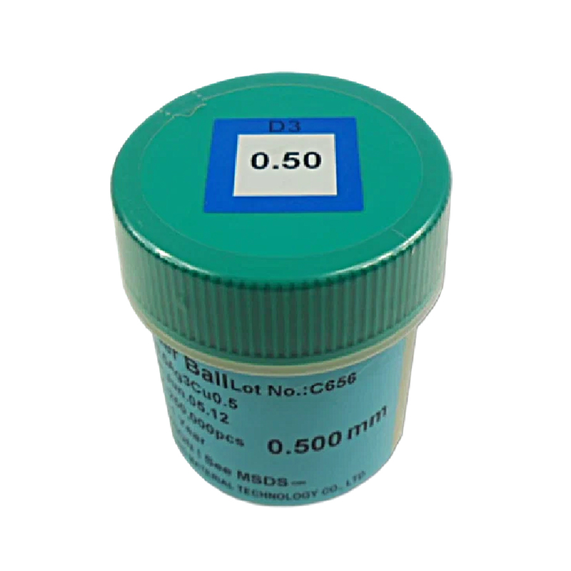 Taiwan Da Rui Lead-Free Solder Ball BGA Solder Ball 250,000 Pieces 0.2 0.3 0.4 0.45 0.5 0.6 0.76mm  Lead-free 0.50
